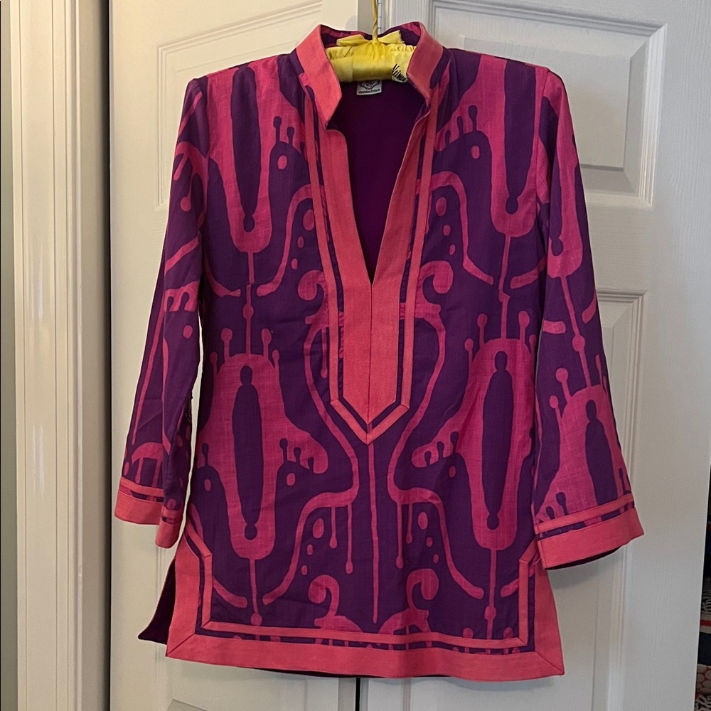 Sheridan French Vibrant Pink and Purple Women's Top